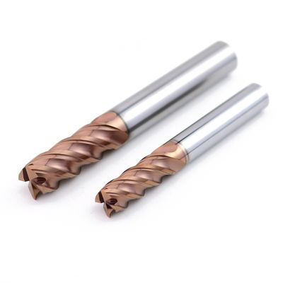 Volfram Karbid Dökme Ek 4 HRC60 Çelik AlTiN Kaplama için Flüt